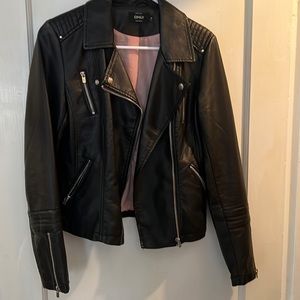 Black leather jacket